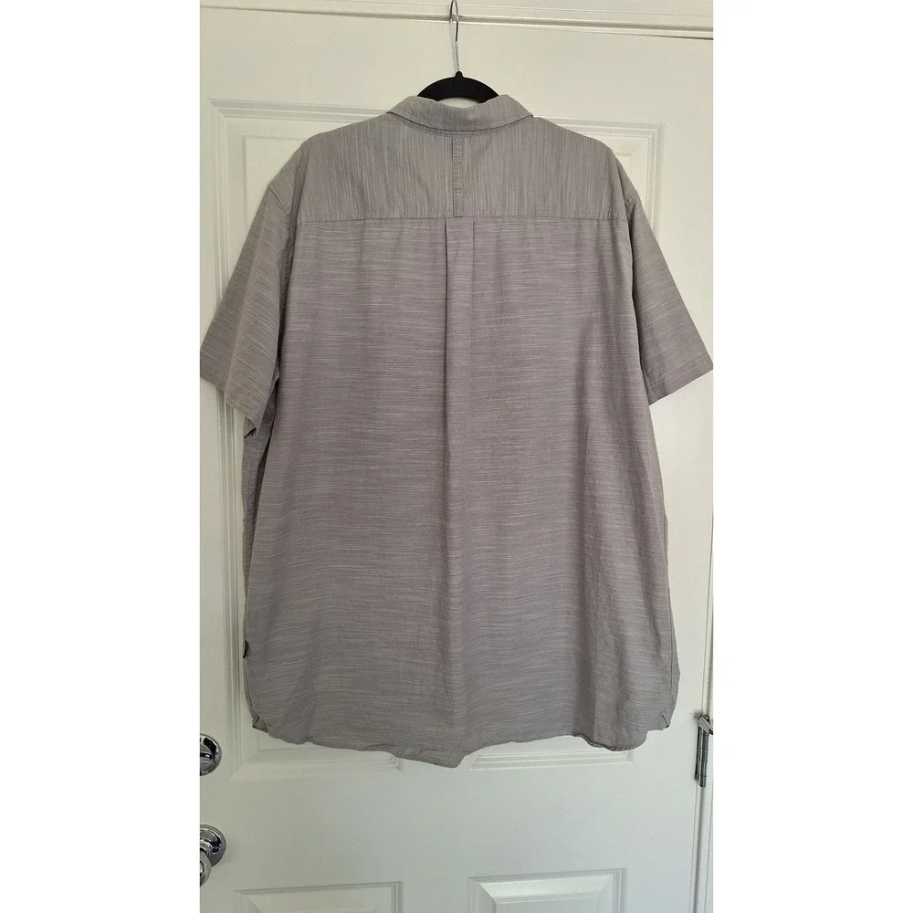 The North Face Shirt Men's XXL Gray Short‎ Sleeve Cotton Button-Up